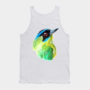 Blue Crowned Motmot Head Tank Top